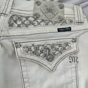 Miss Me White Embellished Women's Jeans